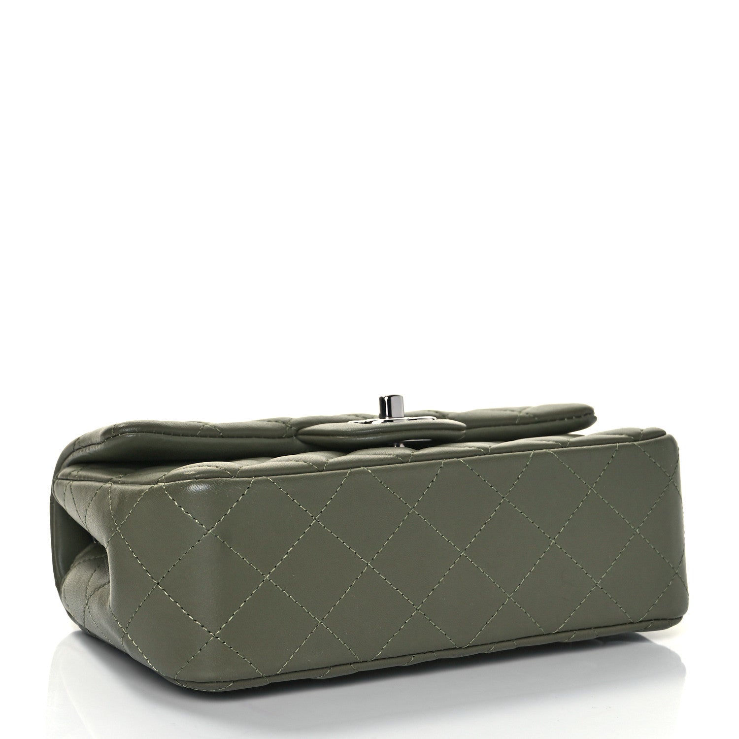 Chanel Lambskin Quilted Mini Rectangular Flap Green 4 of 9
