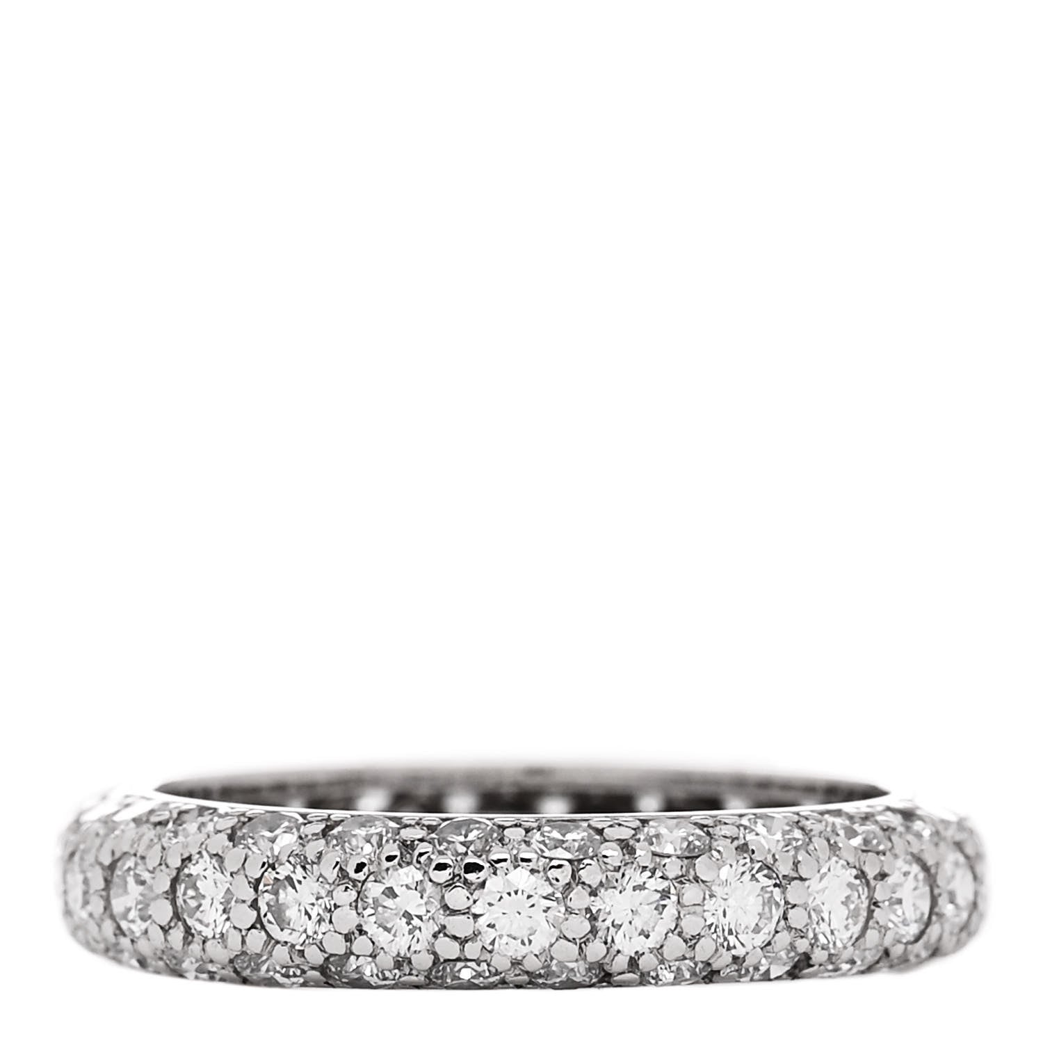 Tiffany Platinum Diamond Etoile Three-Row Band Ring 49 5 3 of 5