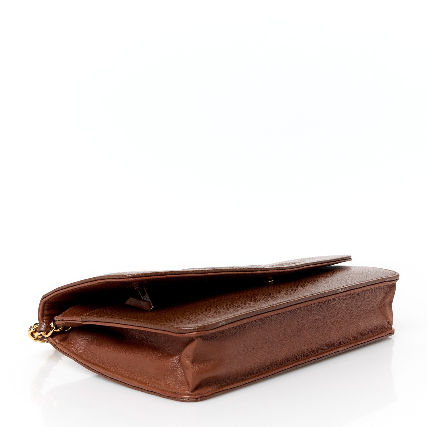 Chanel Caviar Timeless CC Wallet On Chain WOC Dark Brown 4 of 11