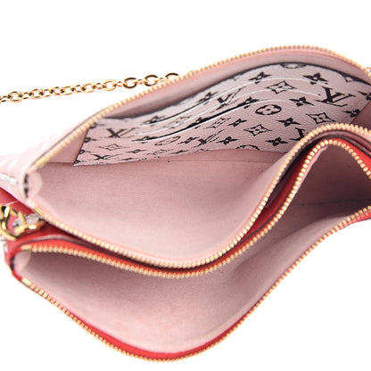 Louis Vuitton Monogram Giant Double Zip Pochette Rouge 5 of 11