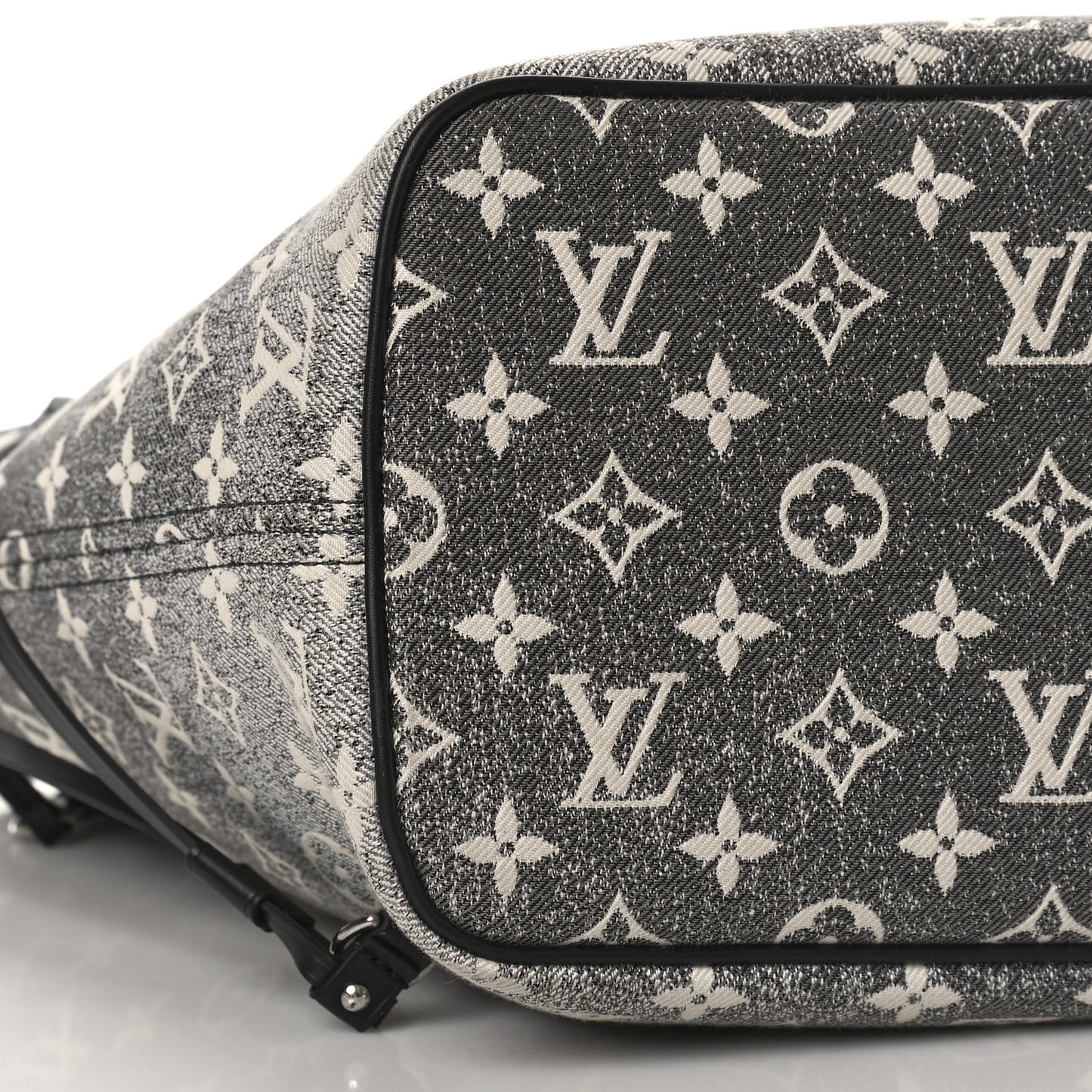 Denim Monogram Jacquard Neverfull MM Grey