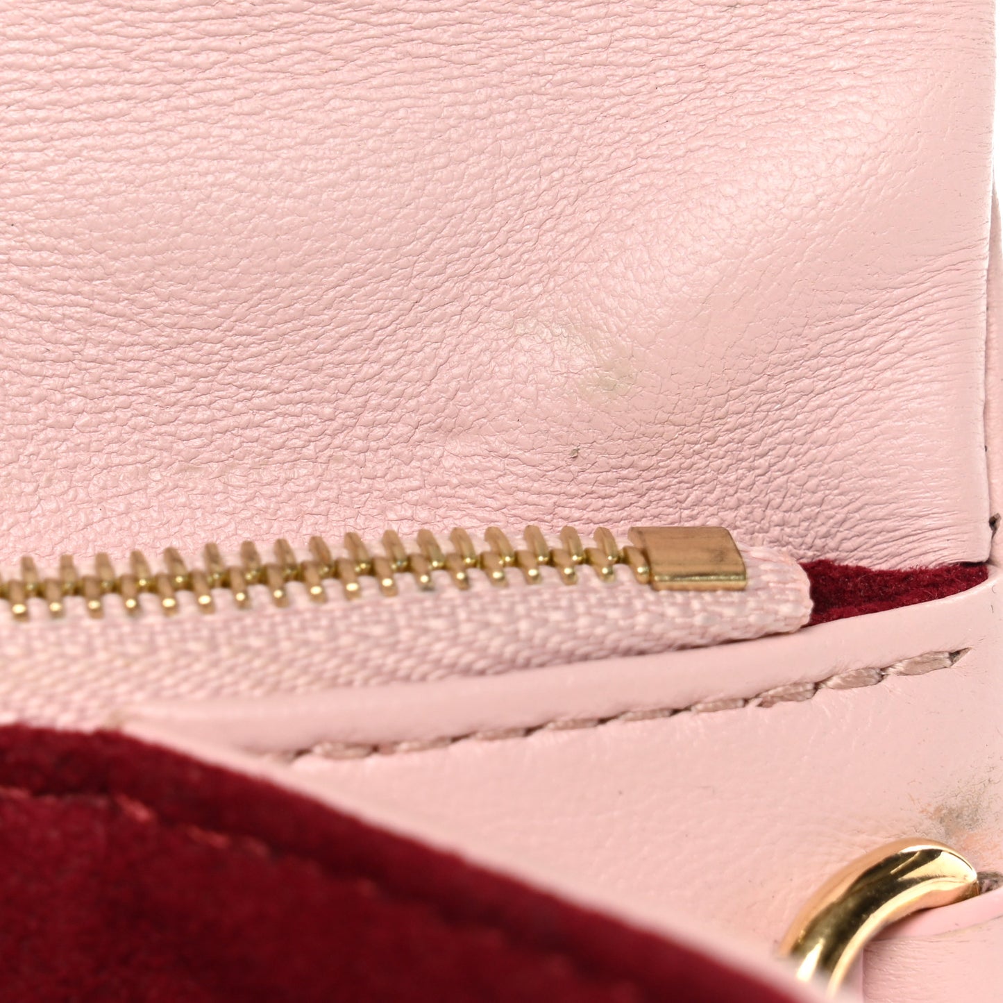 Lambskin Embossed Monogram Pochette Coussin Rose
