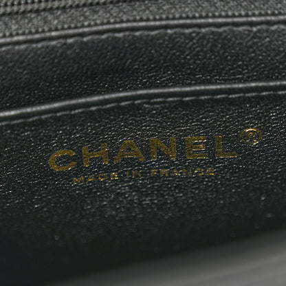 Chanel Lambskin Resin Crystal Square Quilted Mini Monacoco Flap Black 6 of 10