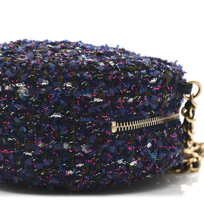 Chanel Tweed Quilted Round Clutch With Chain Multicolor 10 of 11