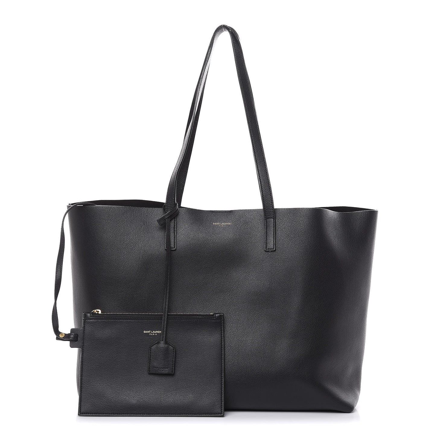 Calfskin Large Shopping Tote Black