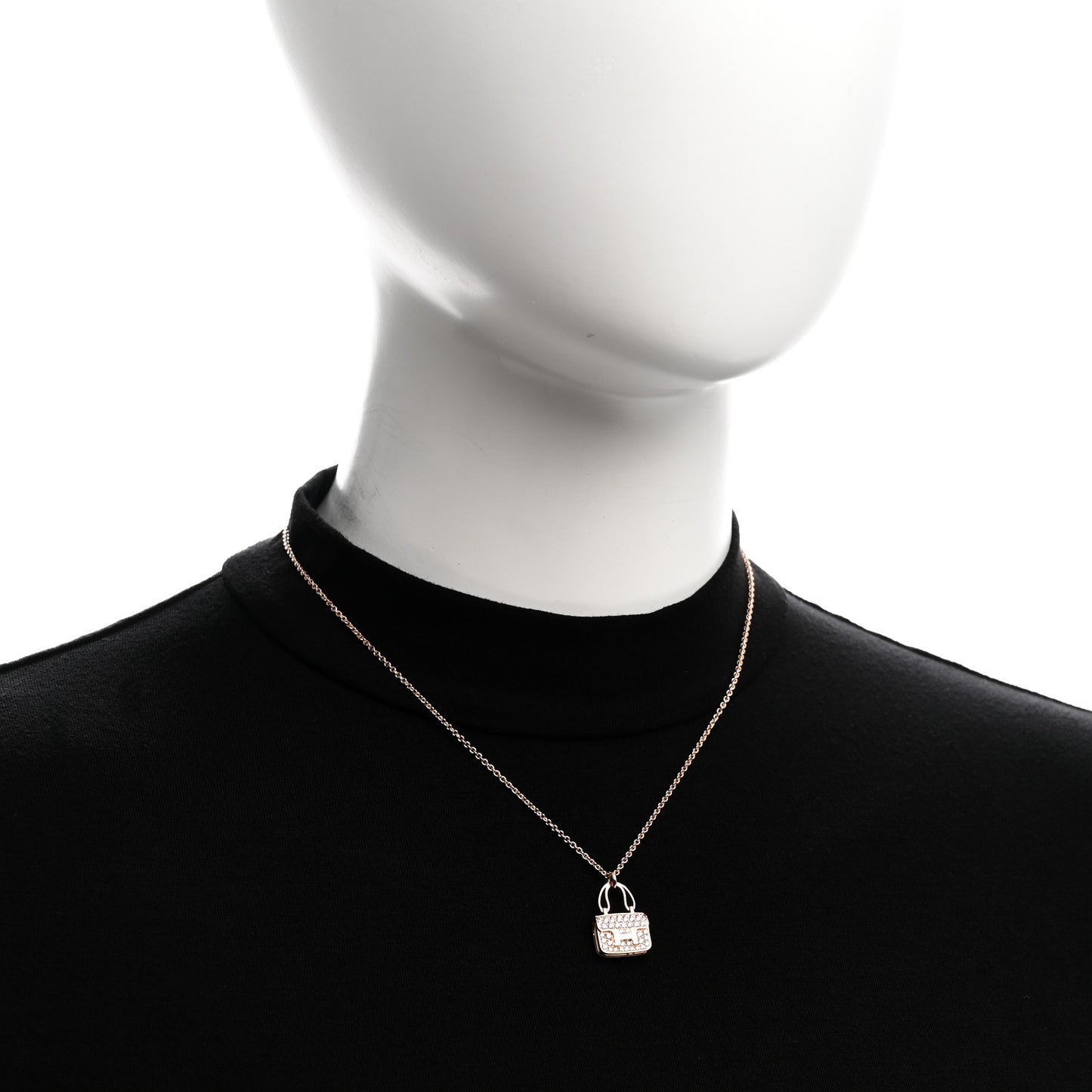 18K Rose Gold Diamond Constance Amulettes Pendant Necklace