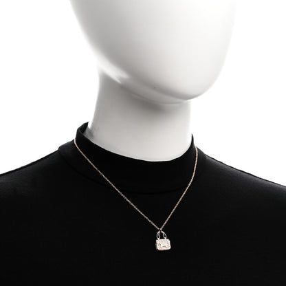 Hermes 18K Rose Gold Diamond Constance Amulettes Pendant Necklace 2 of 6