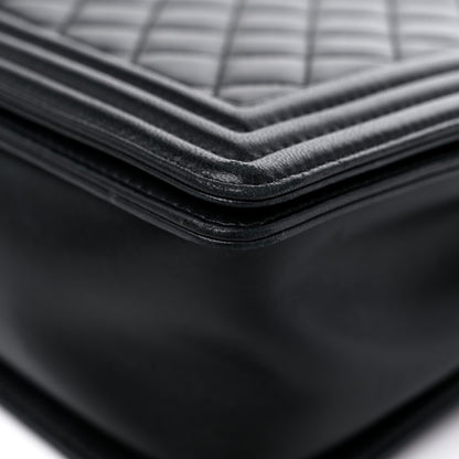 Chanel Lambskin Quilted Large Boy Flap Black 10 of 12