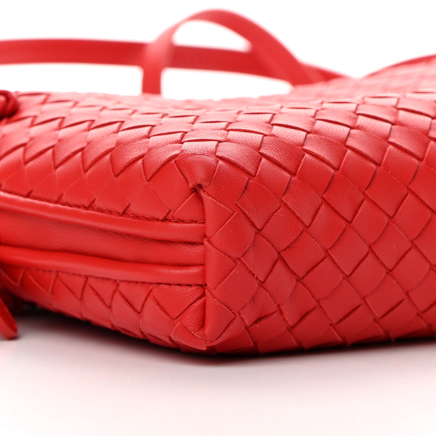 Bottega Veneta Nappa Intrecciato Nodini Crossbody Messenger Red 9 of 10