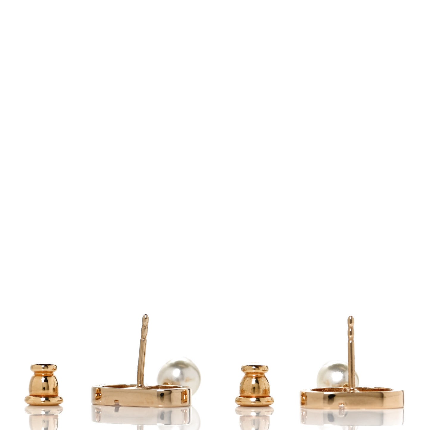 Pearl Logo Earrings Gold