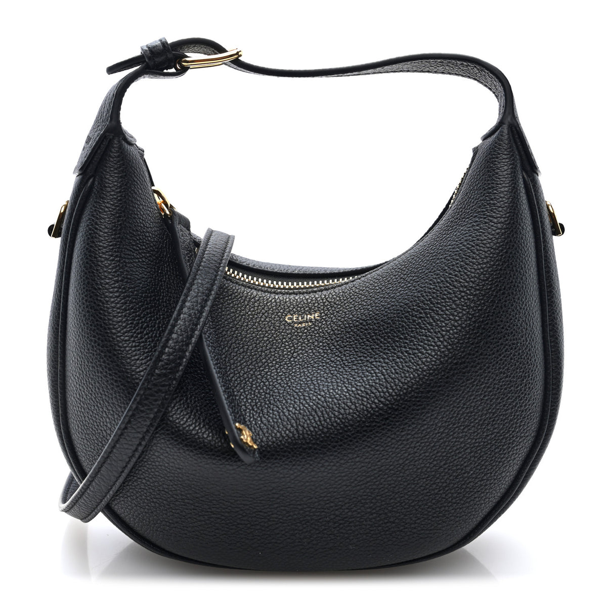 Supple Grained Calfskin Teen Lulu Shoulder Bag Black