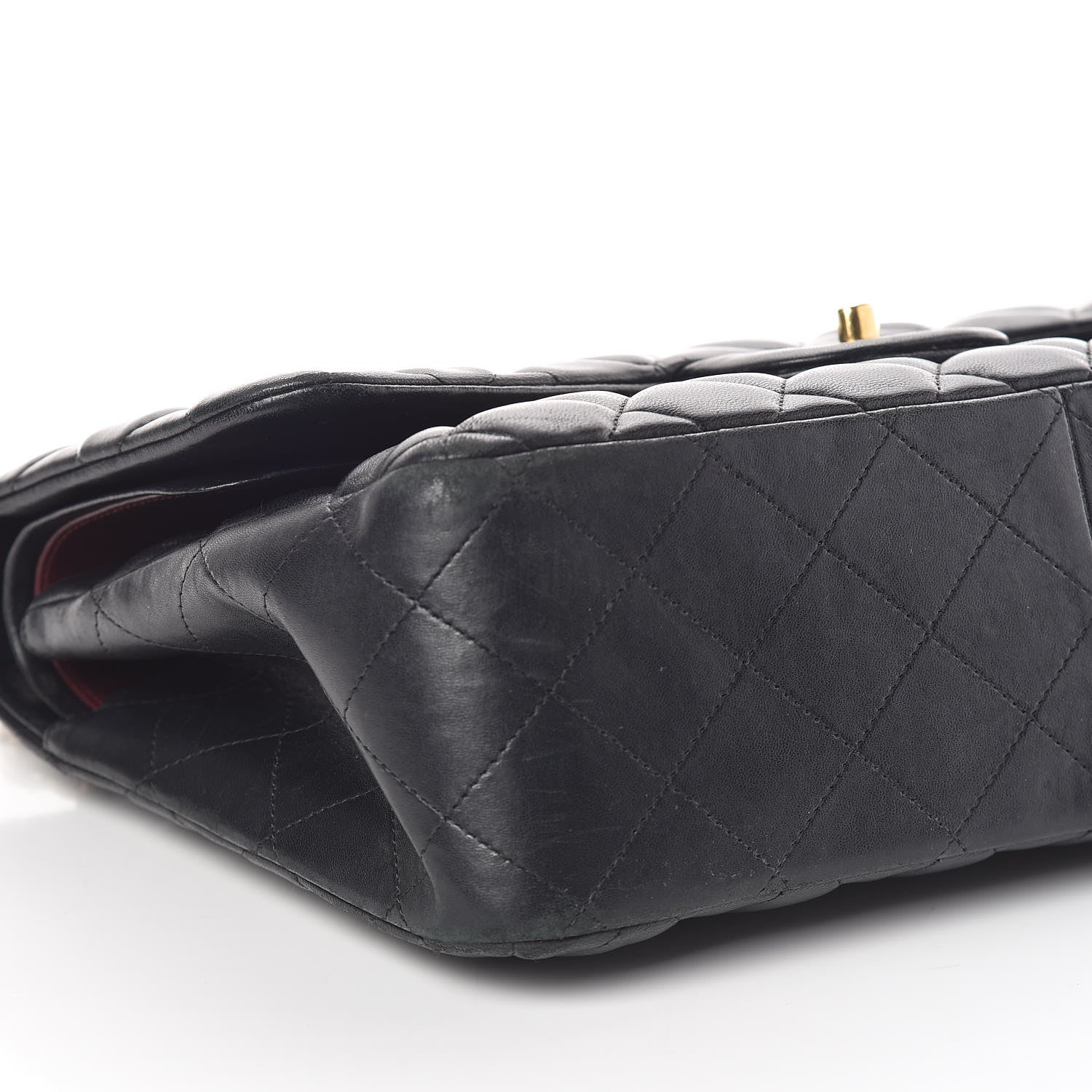 Chanel Lambskin Quilted Jumbo Double Flap Black 13 of 18