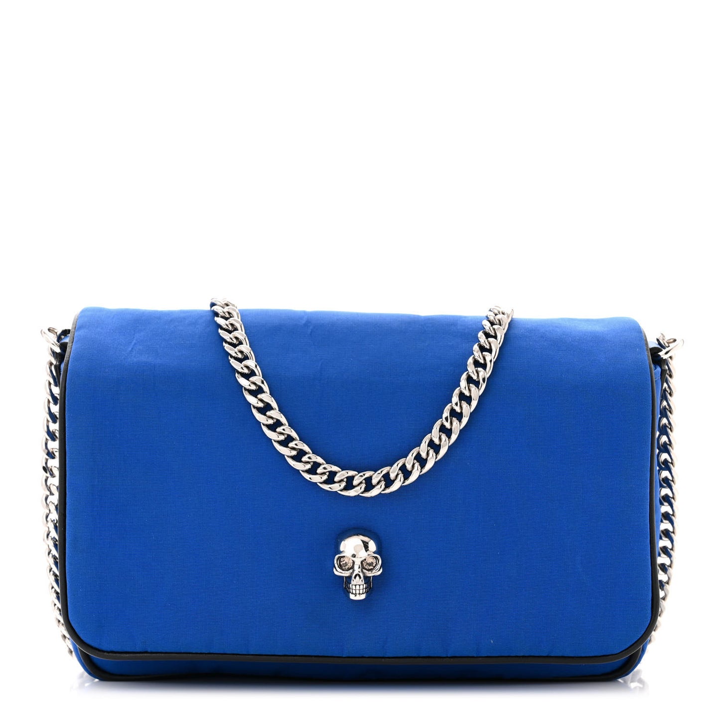 Nylon Skull Camera Crossbody Bag Royal Blue