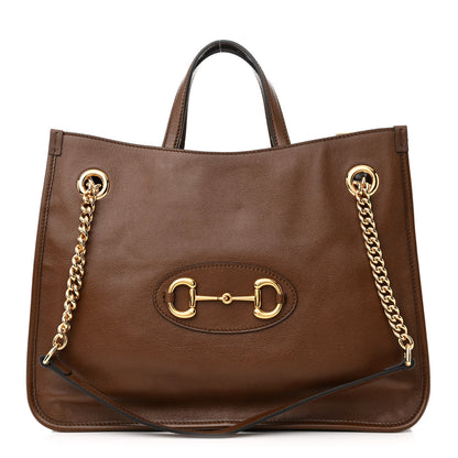 Gucci New Sakai Calfskin Lux Medium Horsebit 1955 Tote Bag Brown Sugar 1 of 13