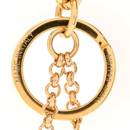 Louis Vuitton Metal Crystal My LV Love Bag Charm Key Holder Gold 4 of 5