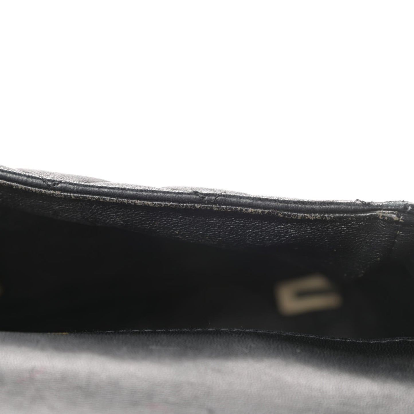 Lambskin Quilted CC Flap Shoulder Bag Black