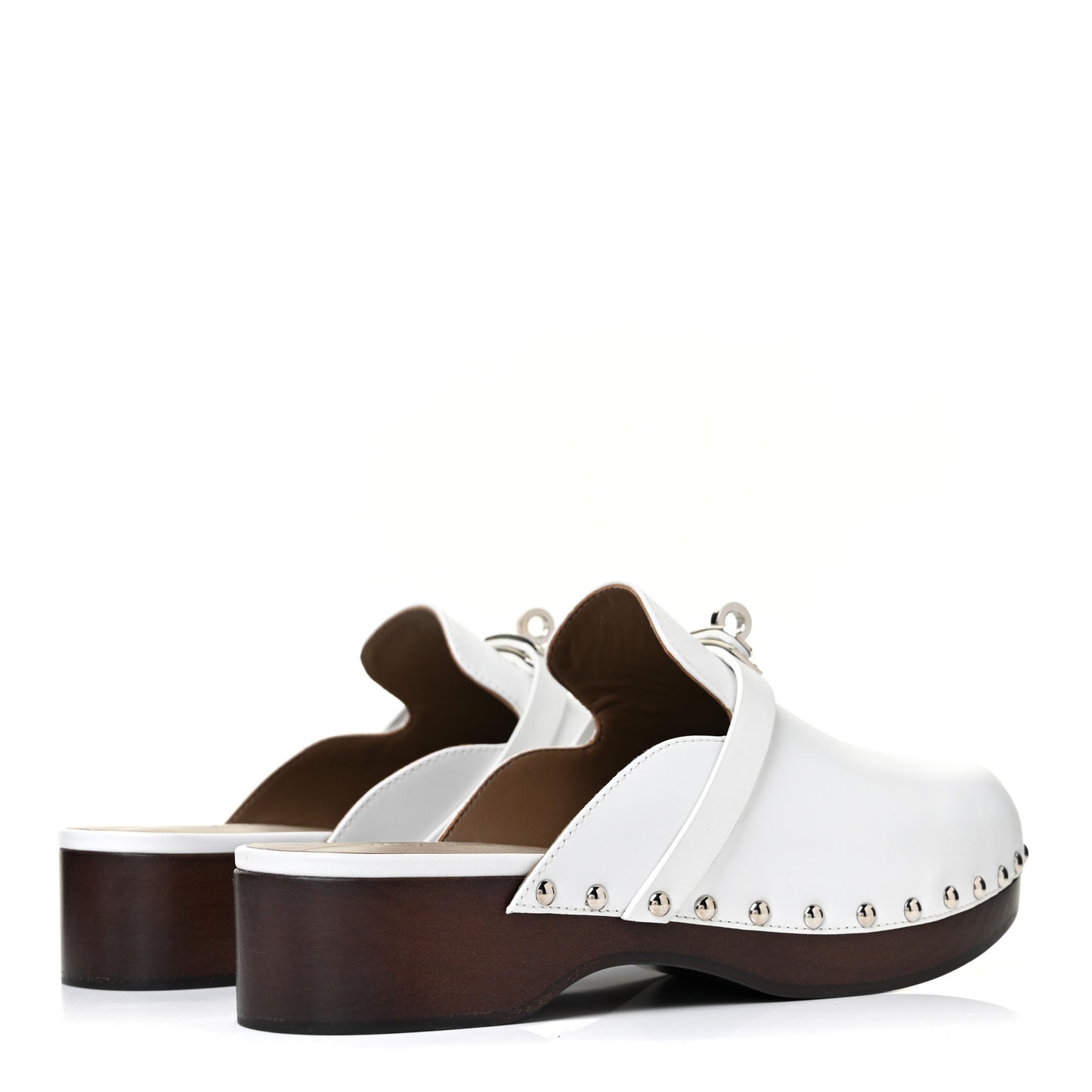 Calfskin Calya Mules 38 White