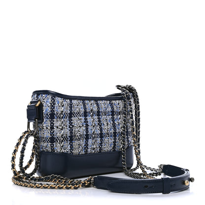 Chanel Tweed Calfskin Small Gabrielle Hobo Blue 2 of 6
