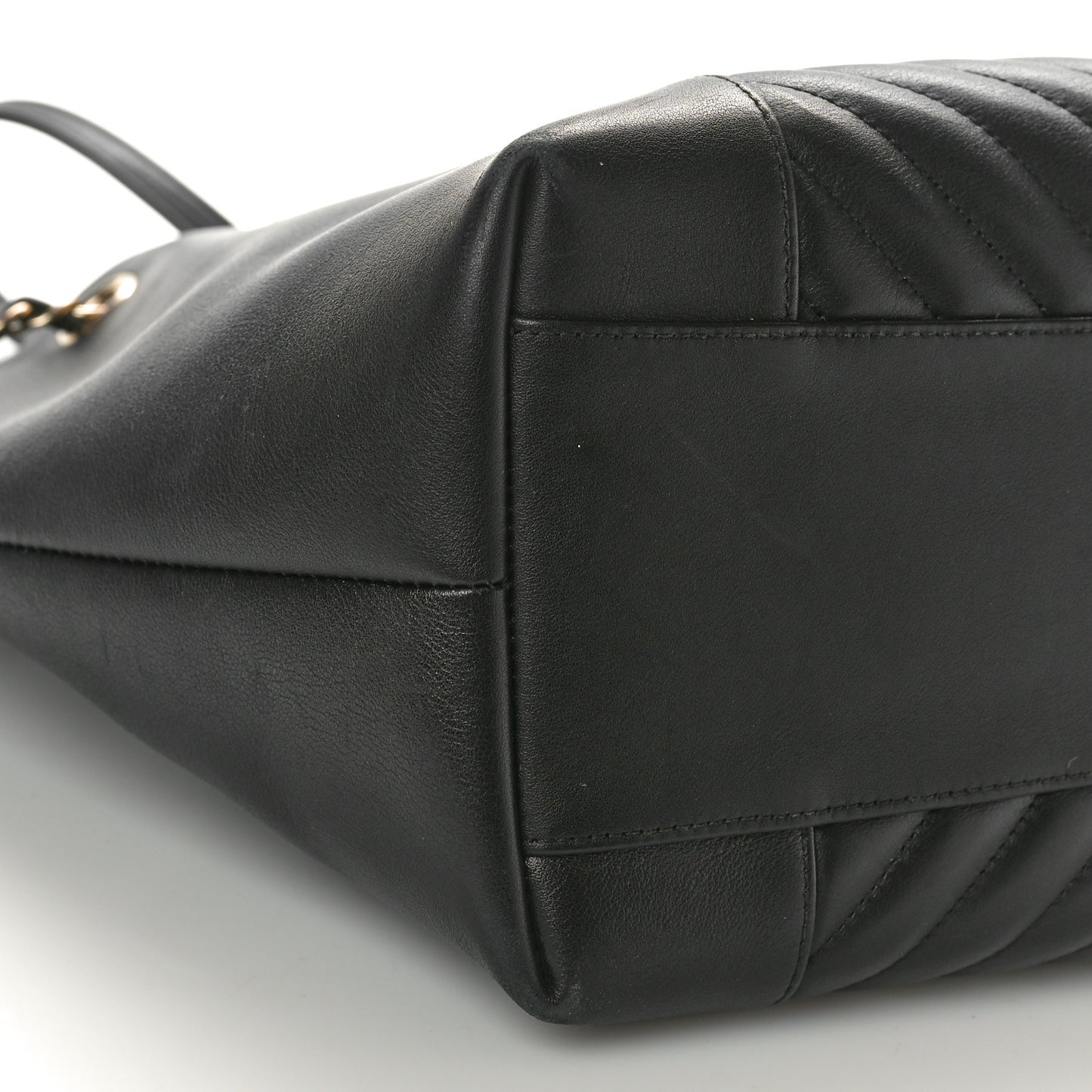 Calfskin Quilted Large Daily Shopping Bag Black