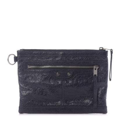 Balenciaga Agneau Arena Classic Hardware Small Clip Bleu Nuit 1 of 8