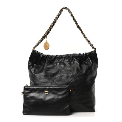 Chanel Shiny Calfskin Quilted Small Chanel 22 Black 3 of 11