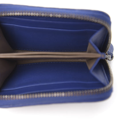 Bottega Veneta Nappa Intrecciato Zip Around Coin Purse Cobalt 4 of 6