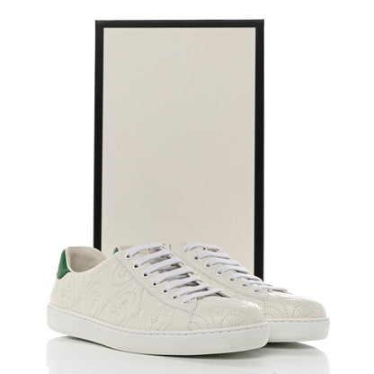 Gucci Nappa G Rhombus Mens Ace Sneakers Great 6.5 White Green 9 of 9