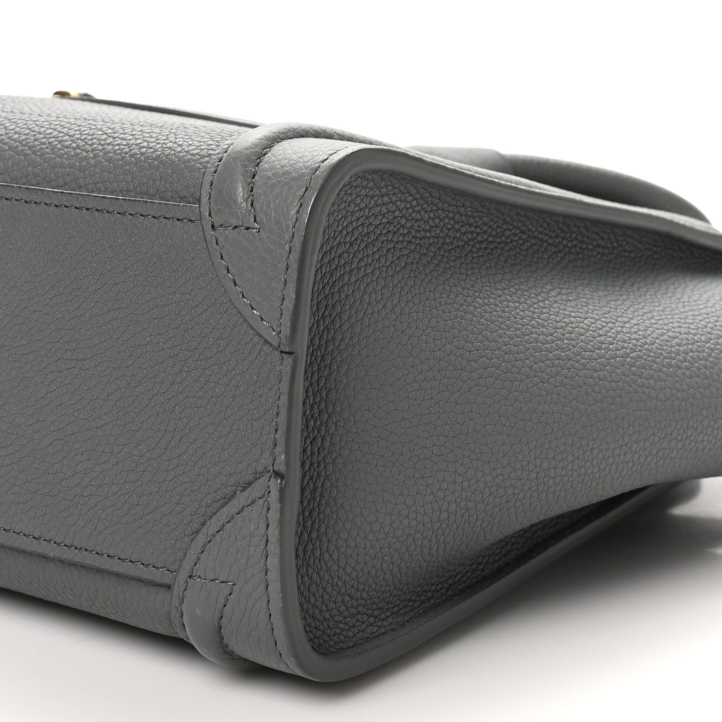 Baby Drummed Calfskin Nano Luggage Kohl