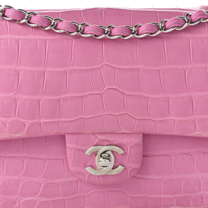 Chanel Matte Alligator Medium Double Flap Pink 10 of 10