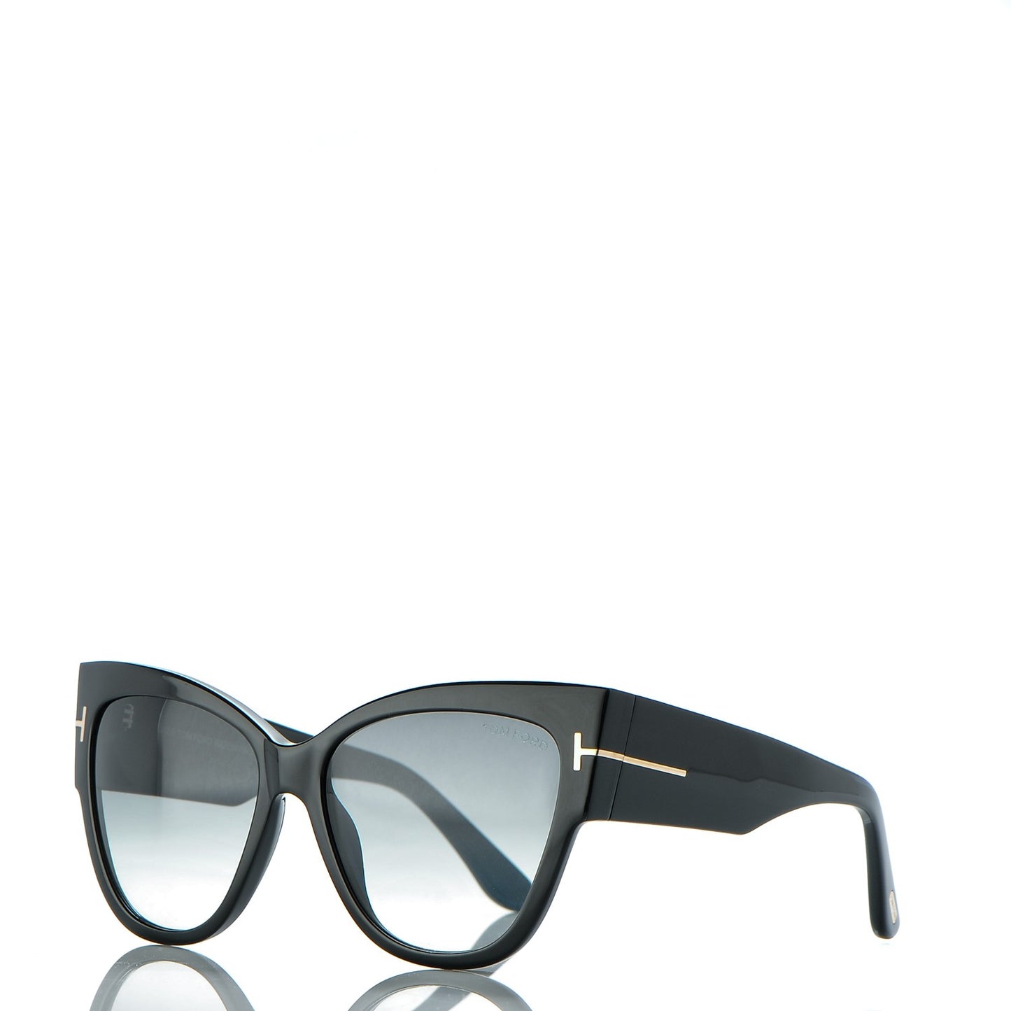 Acetate Anoushka Cat Eye Sunglasses TF371 Black