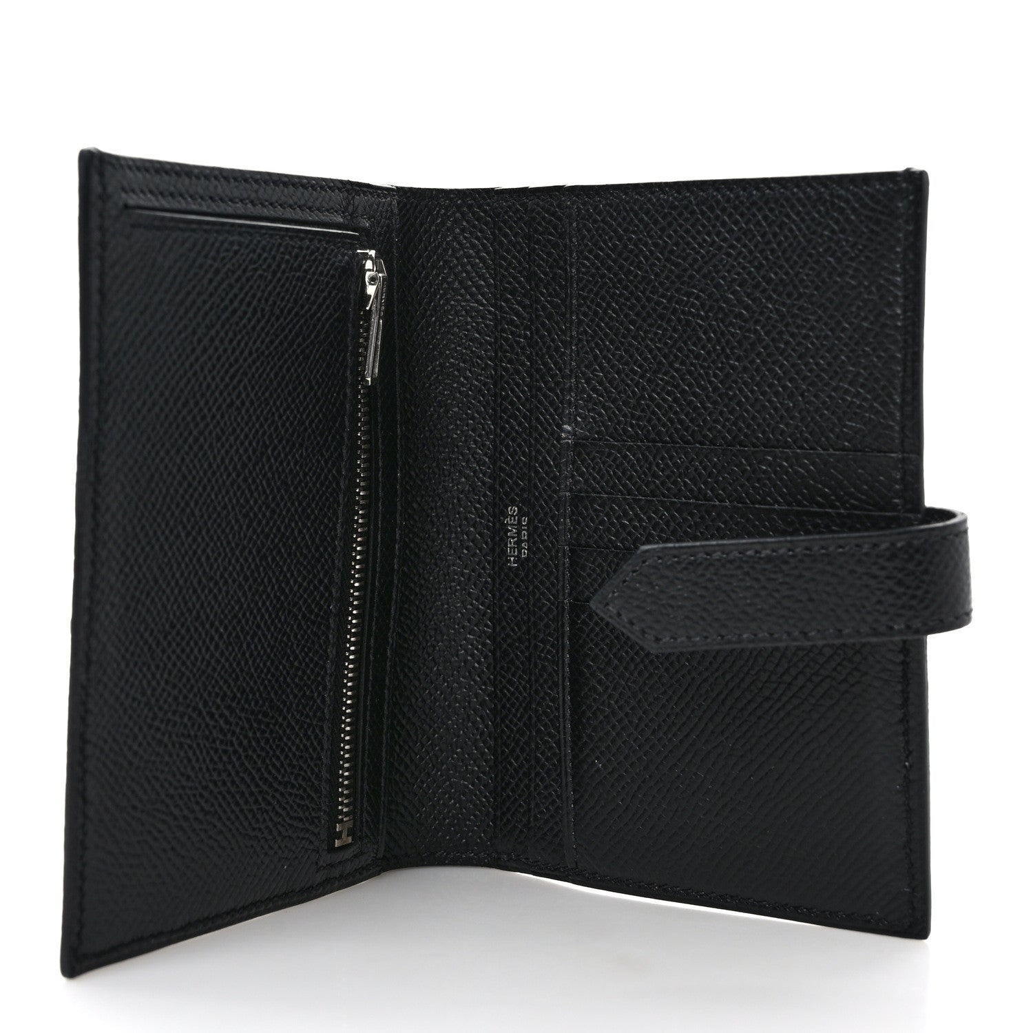 Hermes Epsom Bearn Compact Wallet Black 6 of 7
