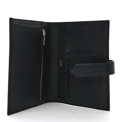 Hermes Epsom Bearn Compact Wallet Black 6 of 7