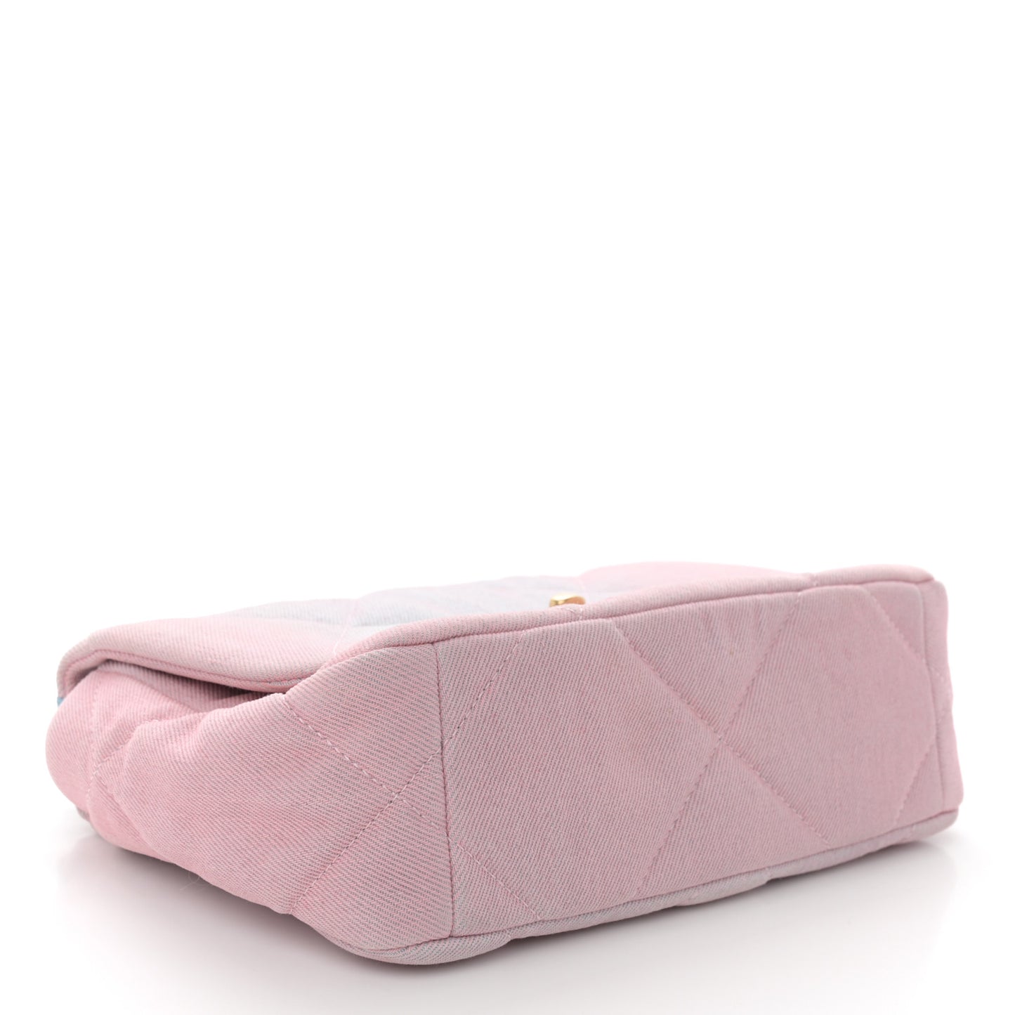 Denim Quilted Medium Chanel 19 Flap Blue Pink