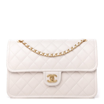 Chanel Caviar Quilted Large Sweet Classic Flap White 1 of 10