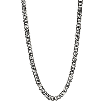 David Yurman Sterling Silver Black Diamond 8mm Curb Chain Necklace 1 of 6