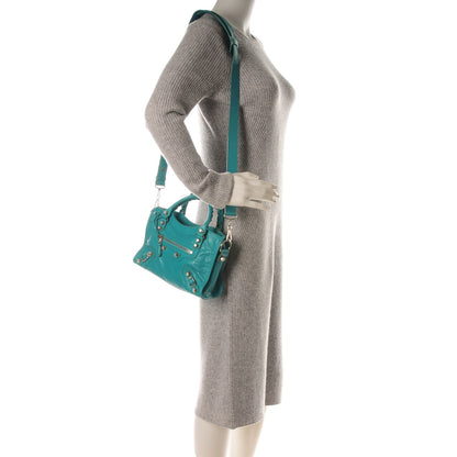 Balenciaga Agneau Giant 12 Silver Hardware Mini City Bleu Tropical 2 of 7