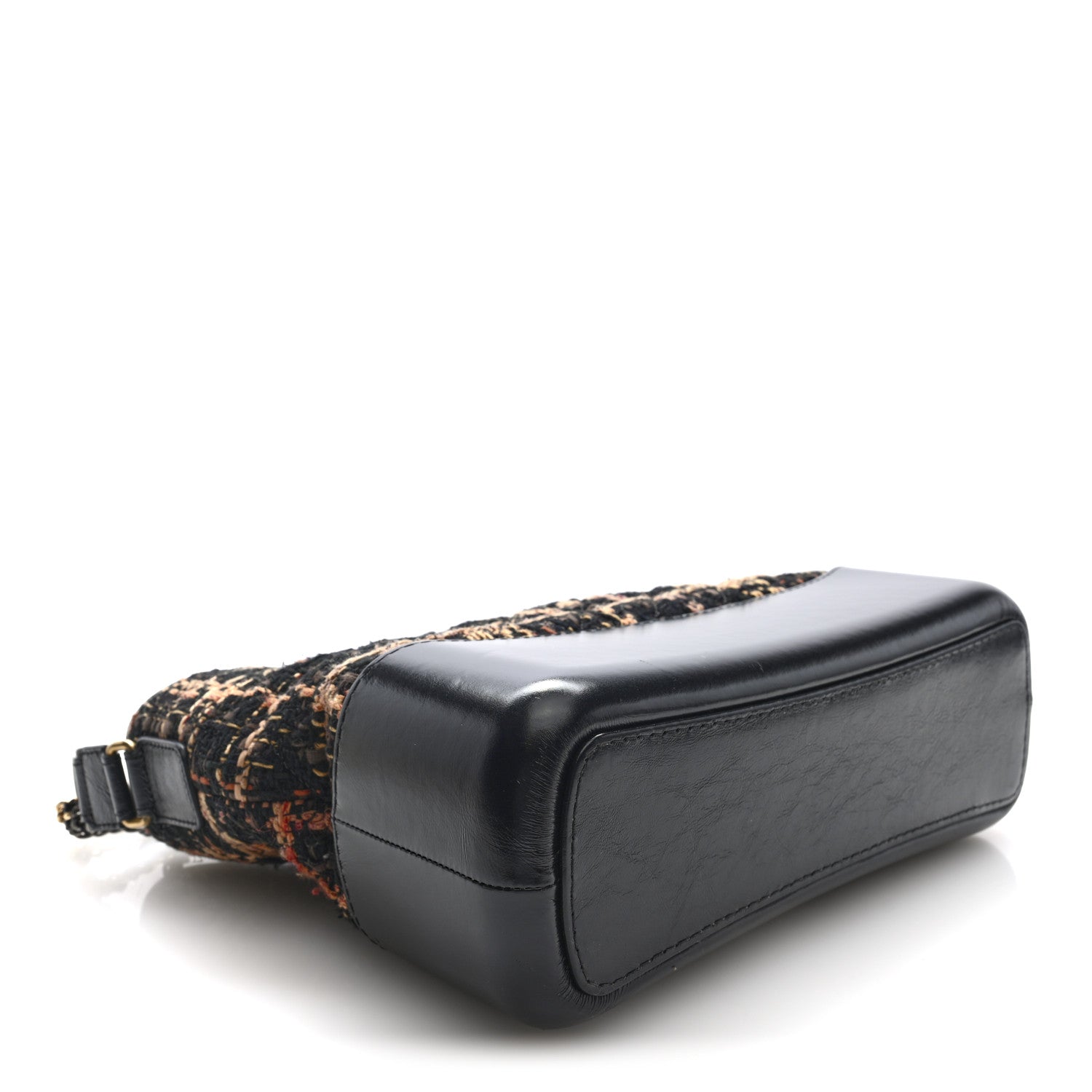 Chanel Tweed Calfskin Medium Gabrielle Hobo Black Brown 4 of 10