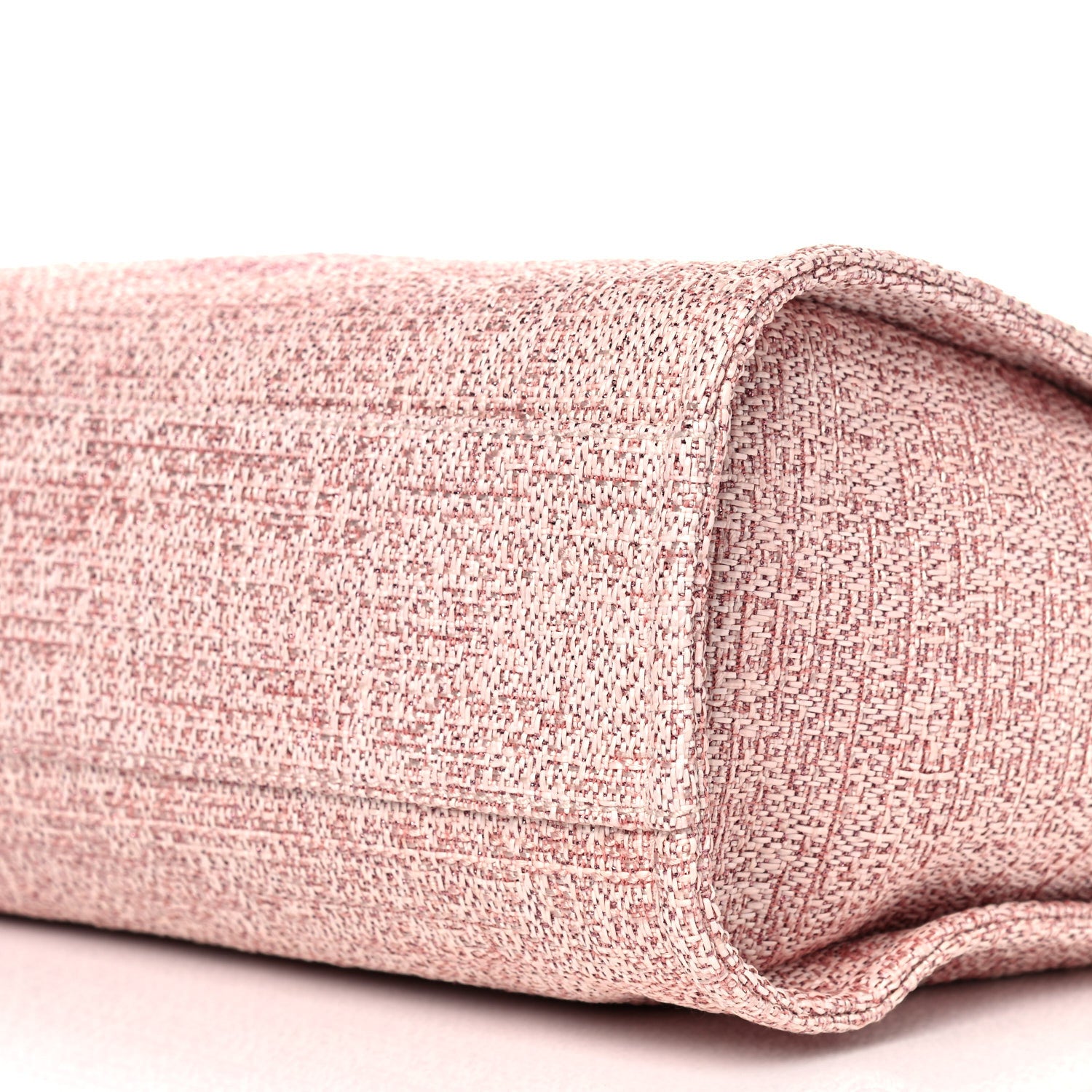 Chanel Lurex Boucle Small Deauville Tote Pink 10 of 11