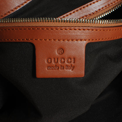Gucci GGUCCI Calfskin Horsebit Embossed Glam Hobo Tan 5 of 7