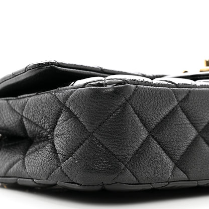 Chanel Patent Goatskin Quilted Medium CC Eyelet Flap Black 9 of 13