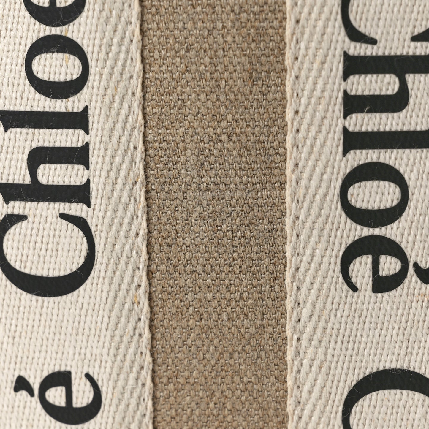 Cotton Calfskin Mini Woody Ribbon Tote White Brown
