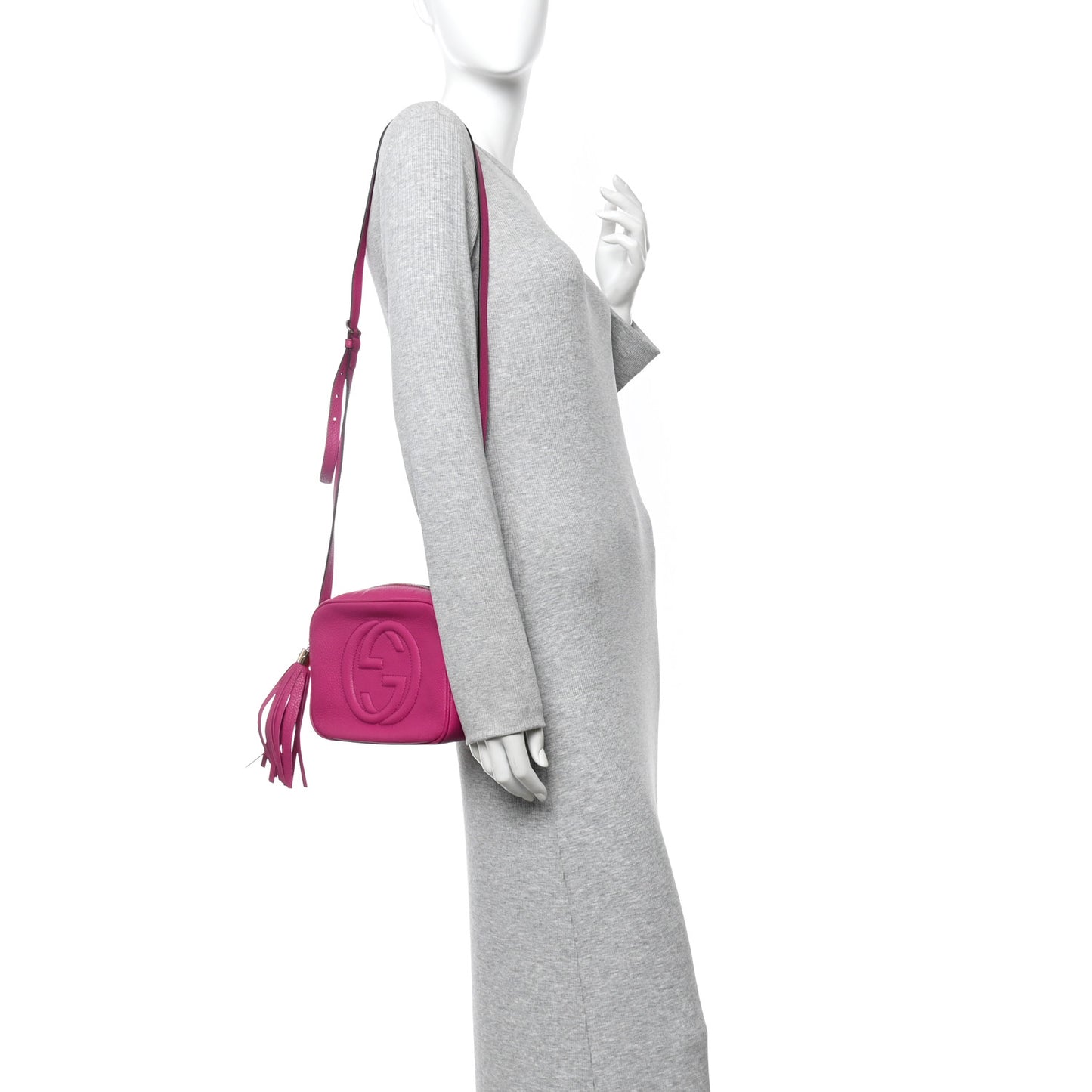 Cellarius Calfskin Small Soho Disco Bag Bright Bouganville