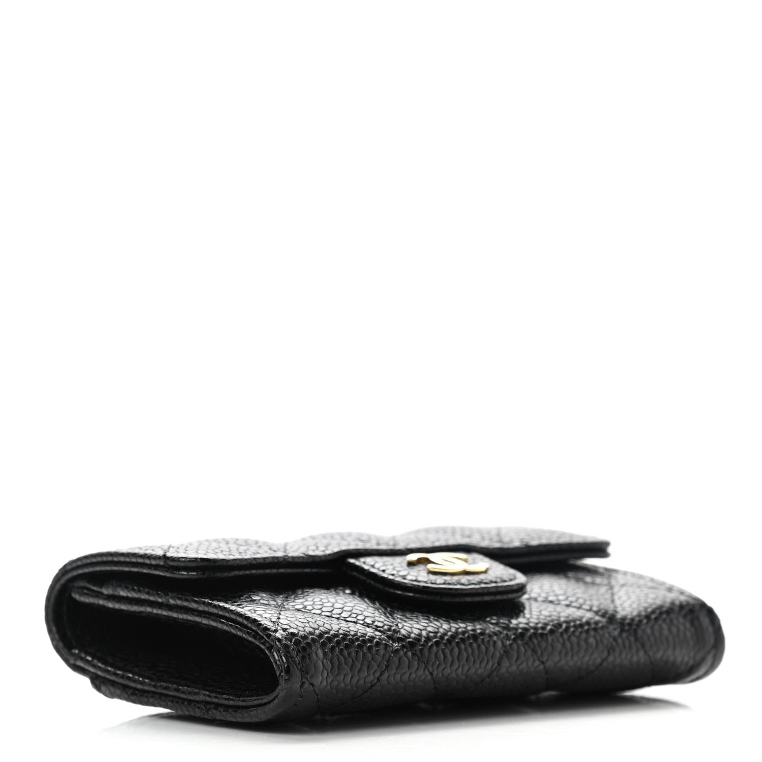 Chanel Caviar Quilted Flap Card Holder Wallet Black 4 of 9