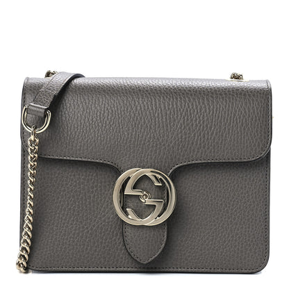 Gucci Dollar Calfskin Small Interlocking G Shoulder Bag Loess 1 of 12