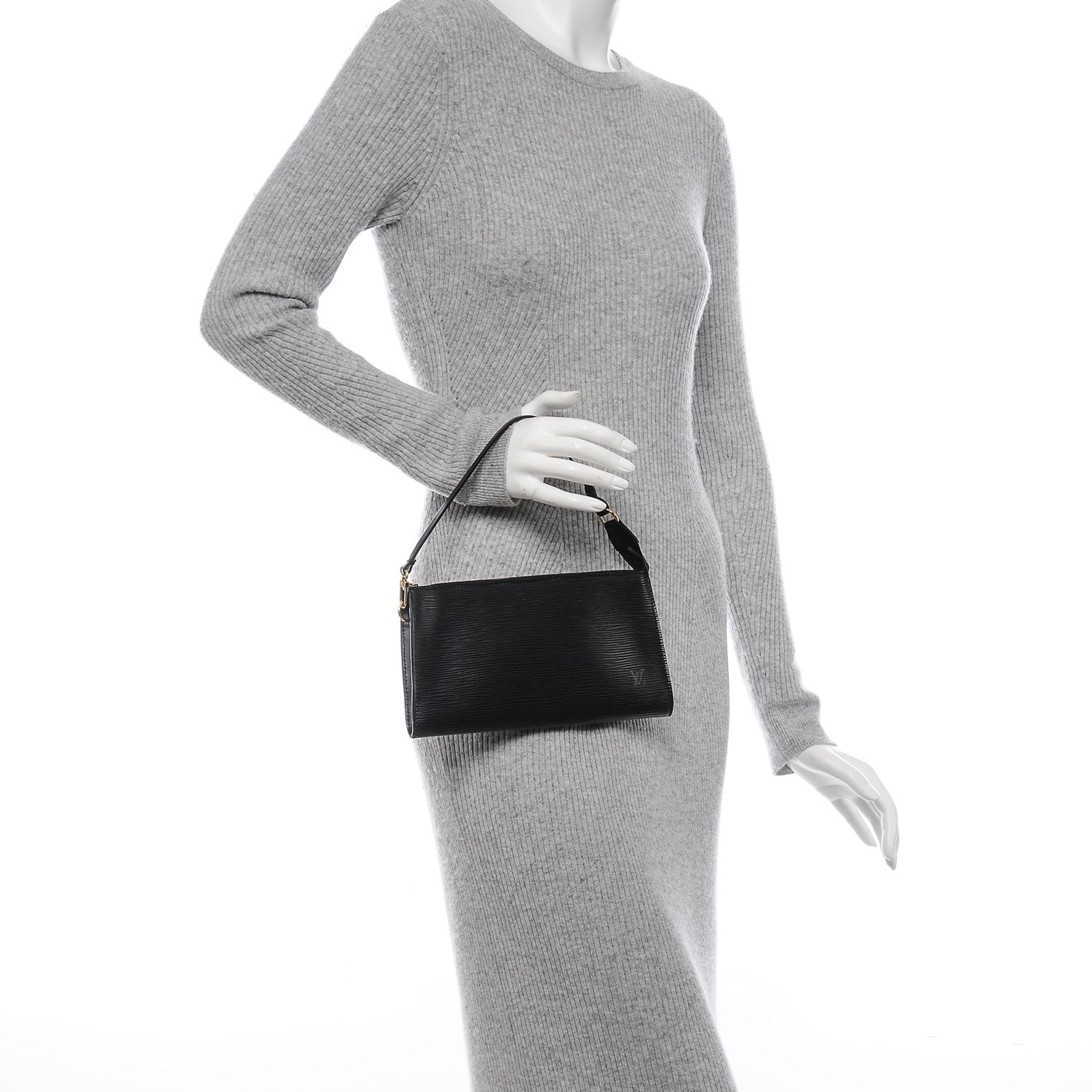 Louis Vuitton Epi Pochette Accessories 24 Black 2 of 6