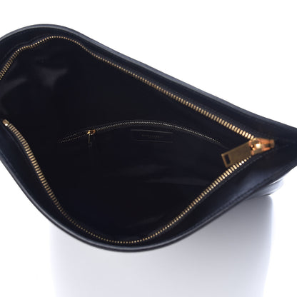 Saint Laurent Smooth Calfskin Letters Fold-Over Clutch Black 5 of 6