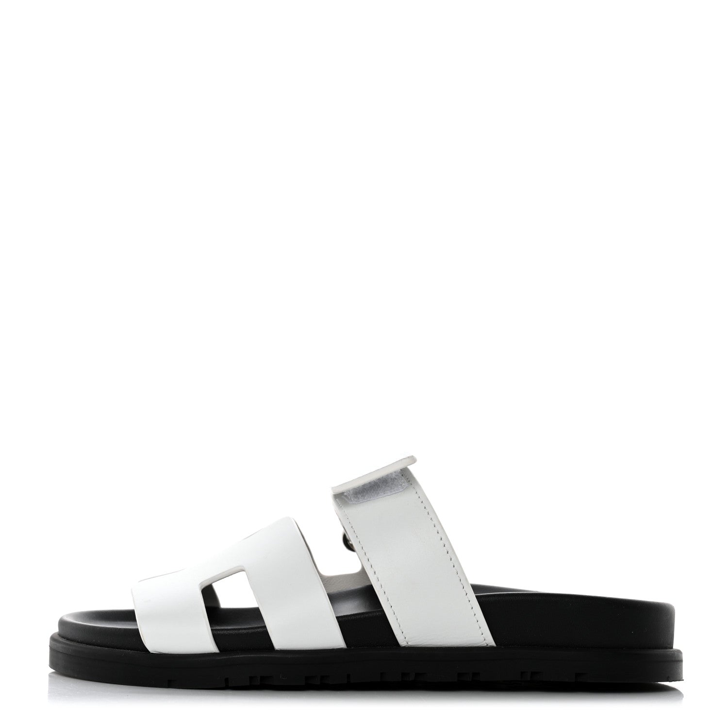 Hermes Calfskin Womens Chypre Sandals 35 White 1 of 9