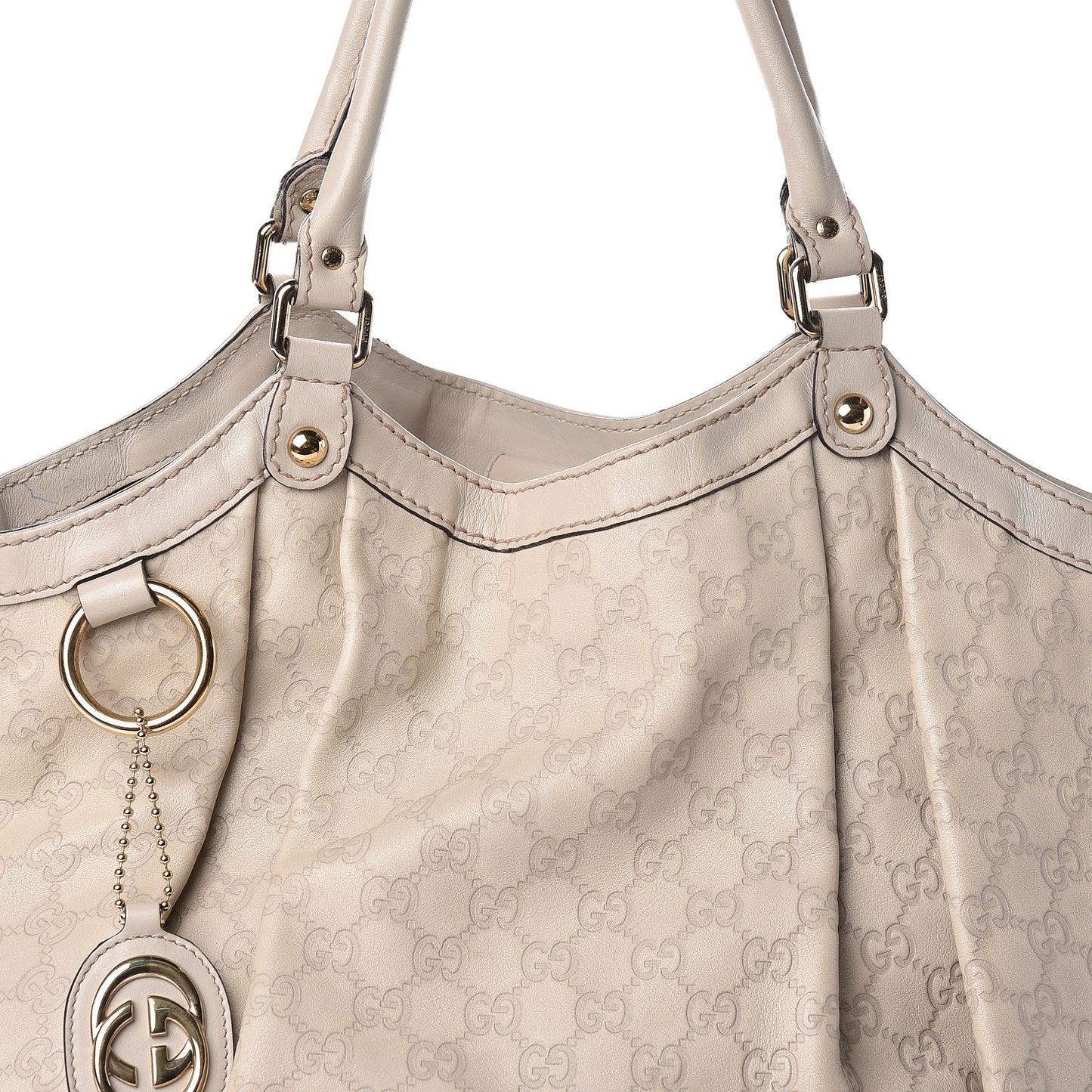 Guccissima Large Sukey Tote Mystic White