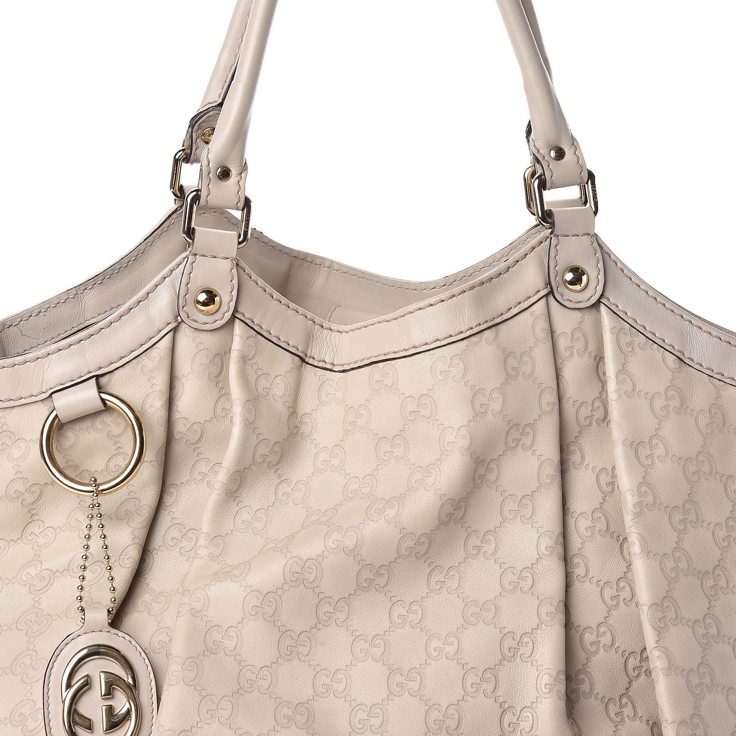 Gucci Guccissima Large Sukey Tote Mystic White 9 of 11