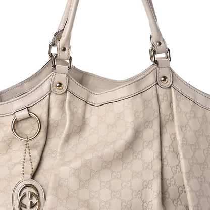 Gucci Guccissima Large Sukey Tote Mystic White 9 of 11